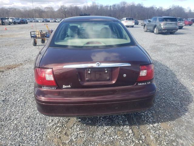 1MEHM55S91A603019 - 2001 MERCURY SABLE LS PREMIUM BURGUNDY photo 6