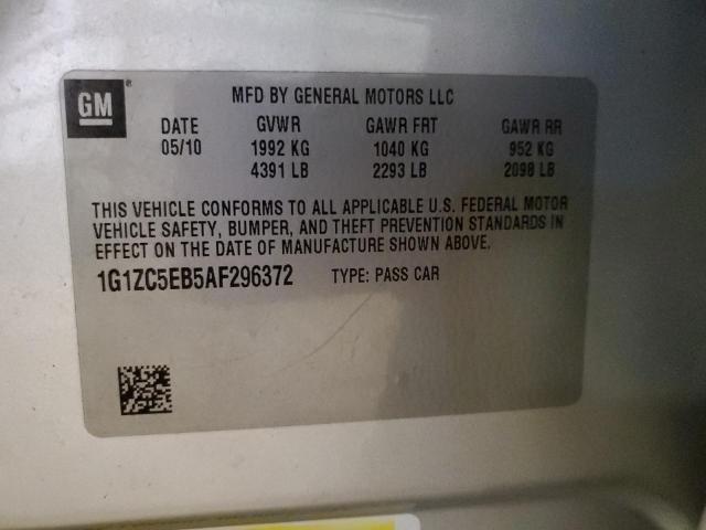 1G1ZC5EB5AF296372 - 2010 CHEVROLET MALIBU 1LT 银色 照片 13