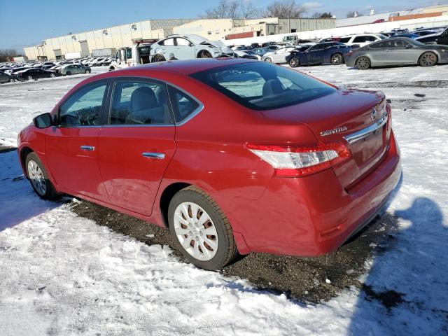 3N1AB7AP3DL692267 - 2013 NISSAN SENTRA S RED photo 2