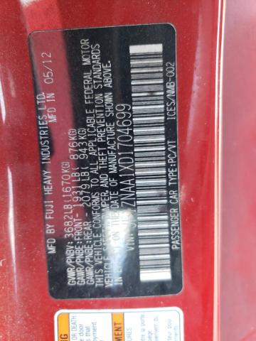 JF1ZNAA1XD1704699 - 2013 TOYOTA SCION FR-S RED photo 12