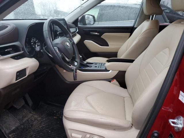 5TDGZRBH2MS535989 - 2021 TOYOTA HIGHLANDER XLE წითელი ფოტო 7