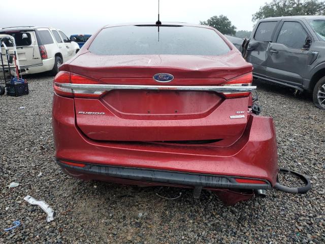 3FA6P0HD1HR124499 - 2017 FORD FUSION SE RED photo 6