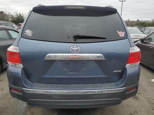 5TDBK3EH2DS185917 - 2013 TOYOTA HIGHLANDER BASE BLUE photo 6