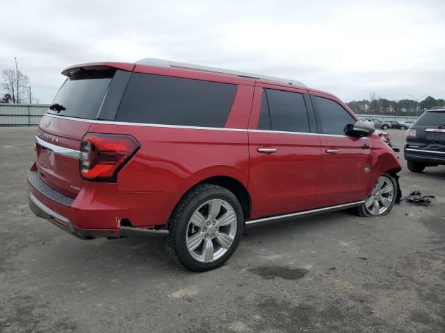 1FMJK1PT0NEA10490 - 2022 FORD EXPEDITION MAX KING RANCH RED photo 3