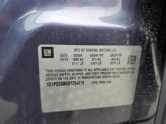 1G1PC5SB6D7254318 - 2013 CHEVROLET CRUZE LT BLUE photo 12