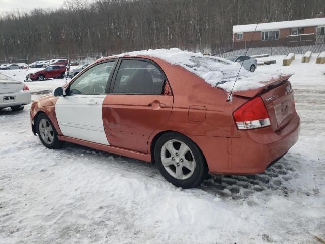 KNAFE121085021935 - 2008 KIA SPECTRA EX ORANGE photo 2