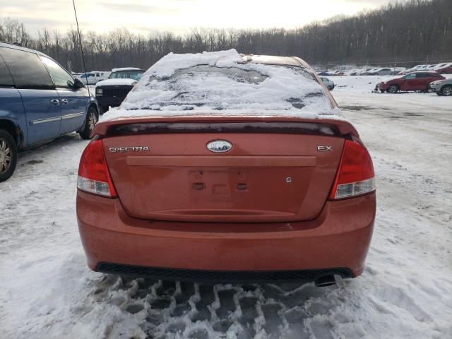 KNAFE121085021935 - 2008 KIA SPECTRA EX ORANGE photo 6