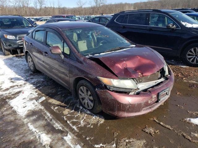 19XFB2F57CE339613 - 2012 HONDA CIVIC LX BURGUNDY photo 4