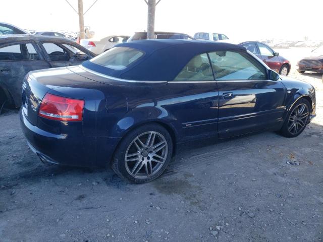 WAUDF48H69K007051 - 2009 AUDI A4 2.0T CABRIOLET QUATTRO BLUE photo 3