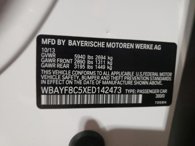 WBAYF8C5XED142473 - 2014 BMW 750 LXI WHITE photo 12
