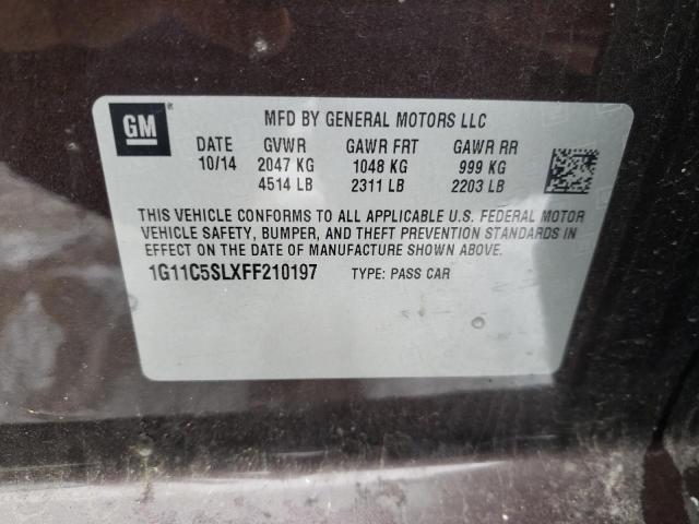 1G11C5SLXFF210197 - 2015 CHEVROLET MALIBU 1LT Қоңыр фото 12