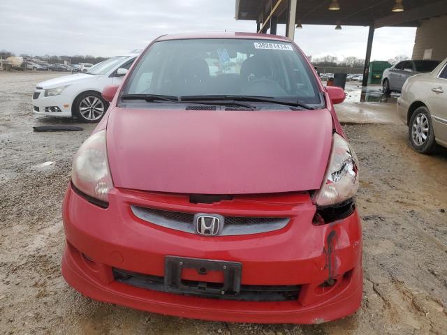 JHMGD38628S032301 - 2008 HONDA FIT SPORT RED photo 5