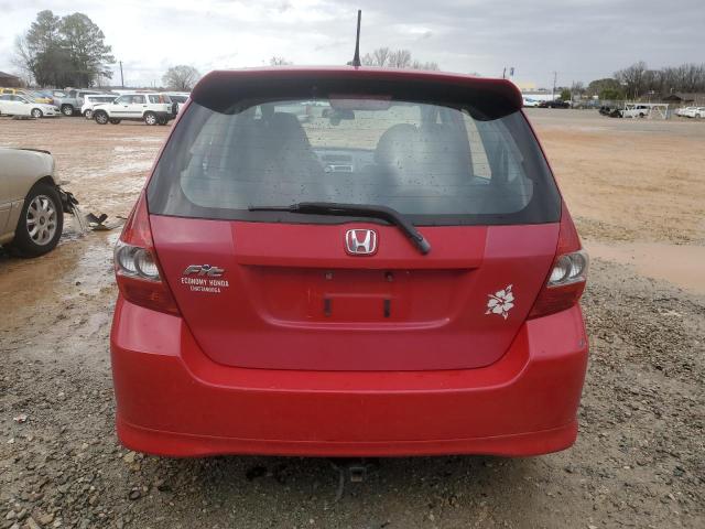 JHMGD38628S032301 - 2008 HONDA FIT SPORT RED photo 6