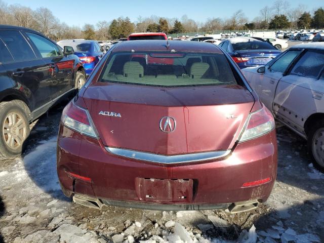 19UUA8F28CA027601 - 2012 ACURA TL BURGUNDY photo 6