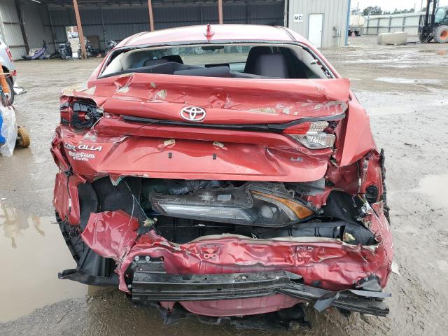 5YFEPRAE0LP108435 - 2020 TOYOTA COROLLA LE RED photo 6