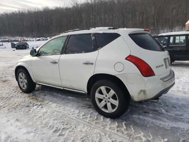 JN8AZ08W07W632379 - 2007 NISSAN MURANO SL WHITE photo 2