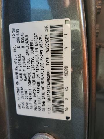 1HGCP26709A082801 - 2009 HONDA ACCORD EX GRAY photo 13