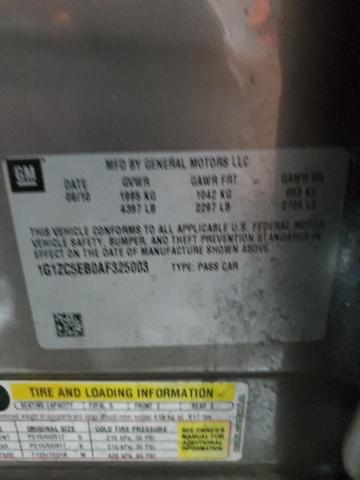 1G1ZC5EB0AF325003 - 2010 CHEVROLET MALIBU 1LT 棕色 照片 12