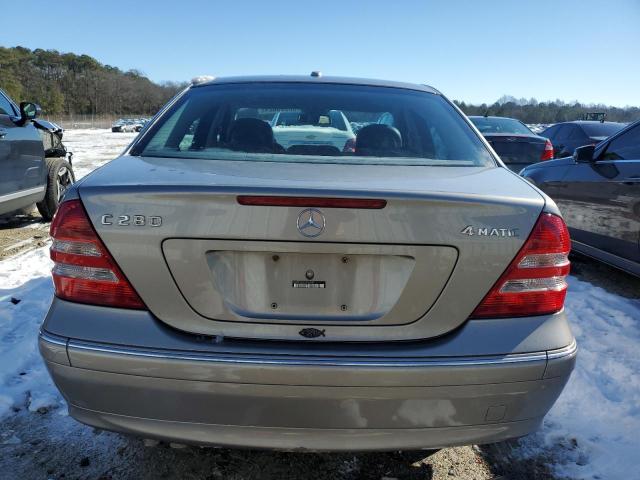 WDBRF92HX6F764181 - 2006 MERCEDES-BENZ C 280 4MATIC SILVER photo 6