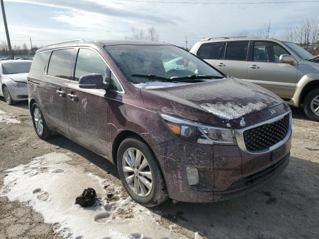 KNDMC5C15F6054782 - 2015 KIA SEDONA EX BURGUNDY photo 4