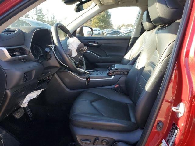 5TDGZRBH9LS012581 - 2020 TOYOTA HIGHLANDER XLE RED photo 7