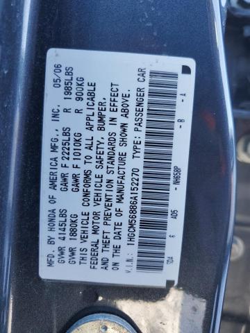 1HGCM56886A152270 - 2006 HONDA ACCORD EX CHARCOAL photo 12