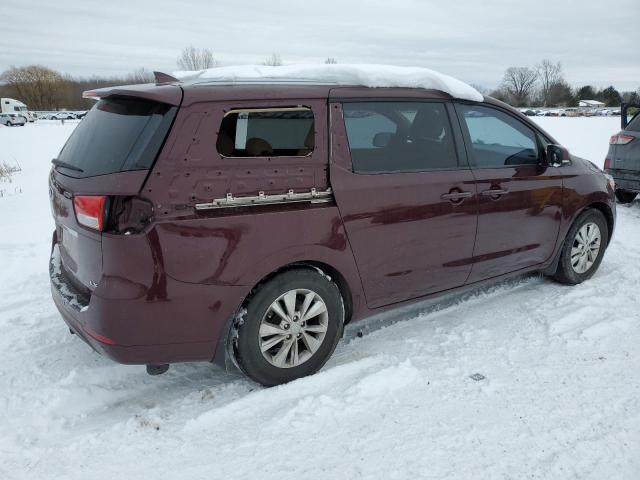 KNDMB5C15G6155986 - 2016 KIA SEDONA LX MAROON photo 3