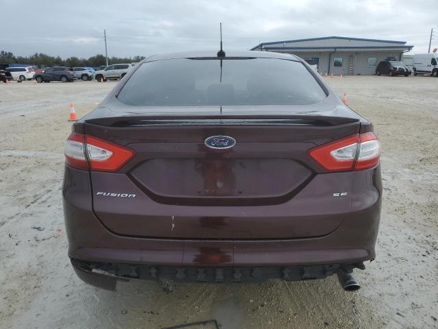 3FA6P0H72DR110907 - 2013 FORD FUSION SE MAROON photo 6