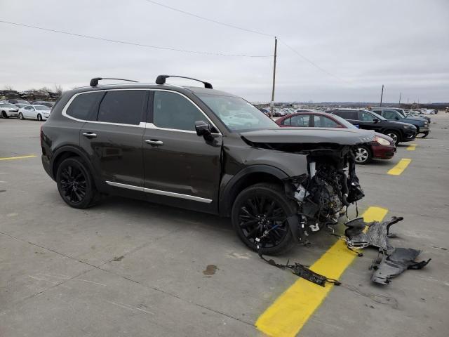 5XYP5DHC6MG106457 - 2021 KIA TELLURIDE SX BROWN photo 4