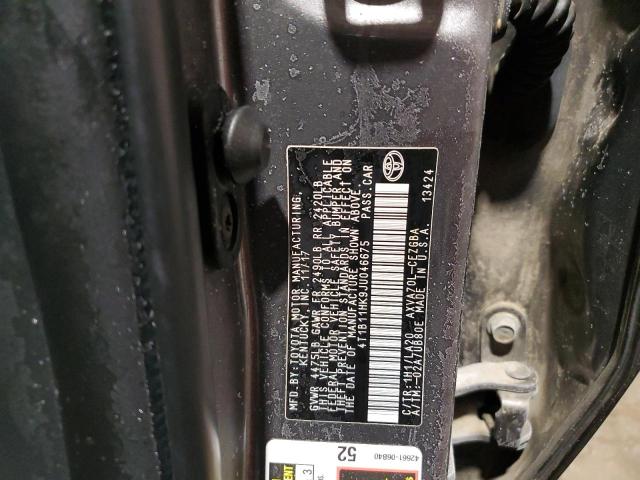 4T1B11HK9JU046675 - 2018 TOYOTA CAMRY L GRAY photo 12