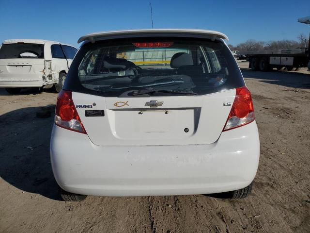 KL1TD66687B781601 - 2007 CHEVROLET AVEO BASE თეთრი ფოტო 6