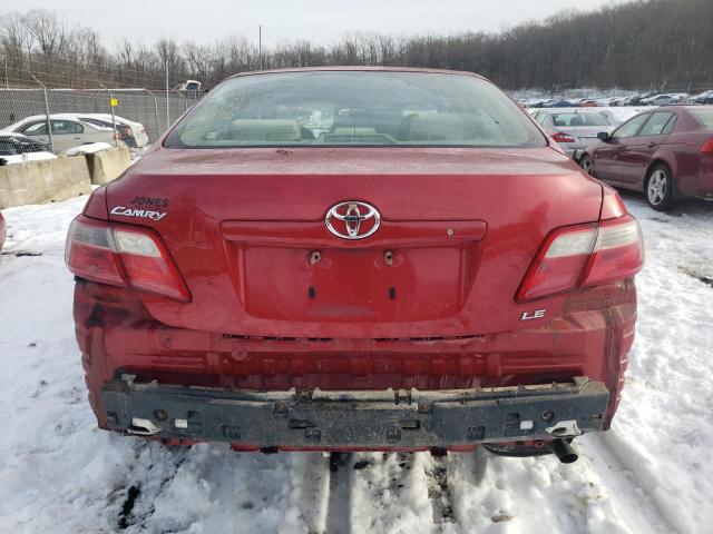 4T1BE46K67U069283 - 2007 TOYOTA CAMRY CE RED photo 6