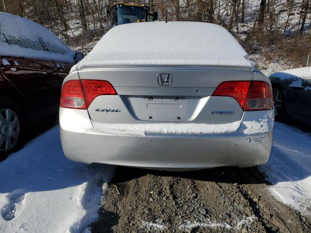 JHMFA36236S017601 - 2006 HONDA CIVIC HYBRID GRAY photo 6