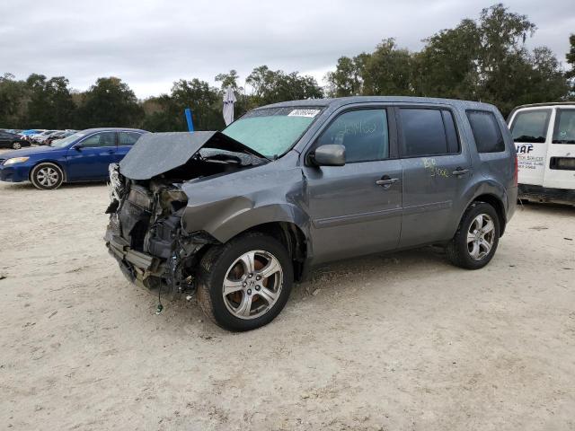 5FNYF4H56DB023850 - 2013 HONDA PILOT EXL GRAY photo 1