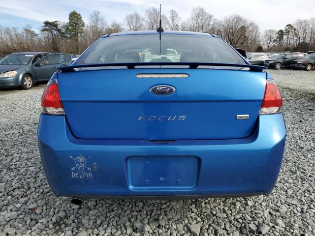 1FAHP3GN6AW289925 - 2010 FORD FOCUS SES BLUE photo 6