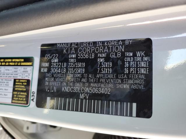 KNDC3DLC9N5063402 - 2022 KIA EV6 LIGHT CREAM photo 14