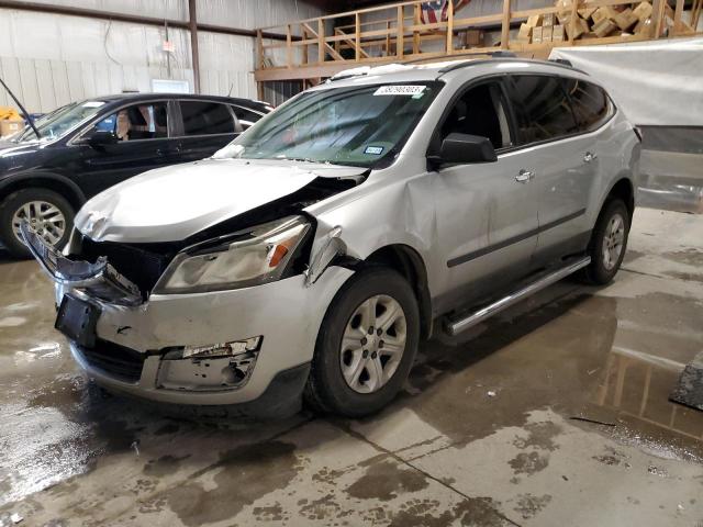 1GNKRFED8EJ308166 - 2014 CHEVROLET TRAVERSE LS SILVER photo 1