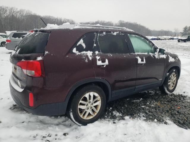 5XYKTCA68EG497000 - 2014 KIA SORENTO LX BURGUNDY photo 3