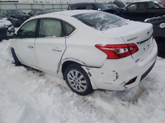 3N1AB7AP3KY336028 - 2019 NISSAN SENTRA S WHITE photo 2