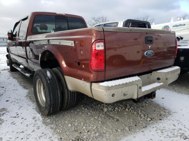 1FTWW33RX8EC23908 - 2008 FORD F350 SUPER DUTY BURGUNDY photo 3