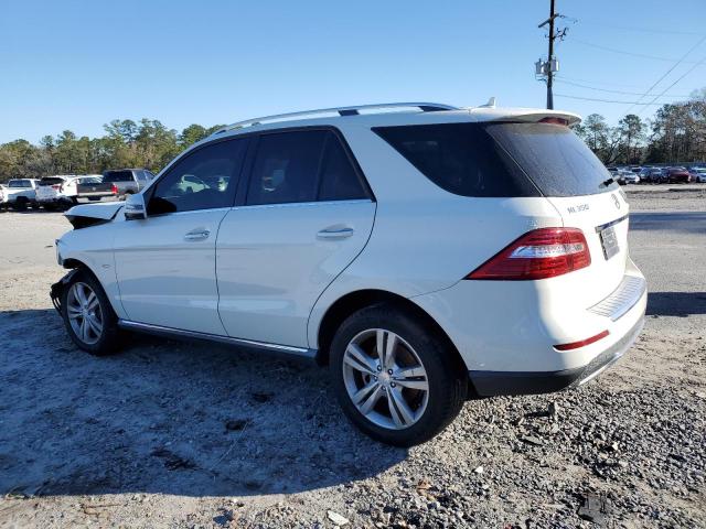 4JGDA5HB0CA012516 - 2012 MERCEDES-BENZ ML 350 4MATIC WHITE photo 2