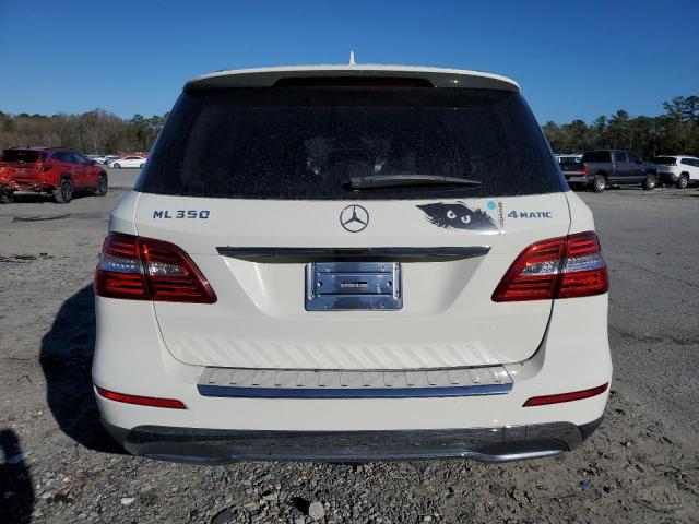 4JGDA5HB0CA012516 - 2012 MERCEDES-BENZ ML 350 4MATIC WHITE photo 6