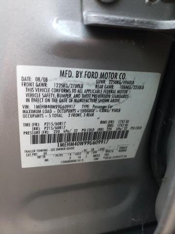 1MEHM40W99G609917 - 2009 MERCURY SABLE BLUE photo 10