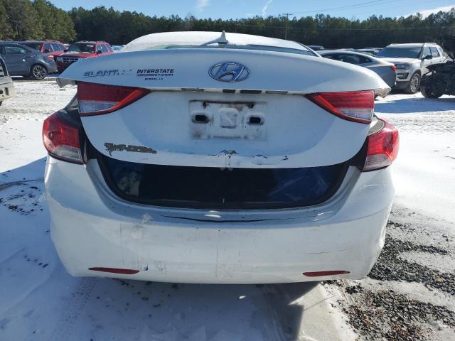 5NPDH4AEXBH000282 - 2011 HYUNDAI ELANTRA GLS WHITE photo 6