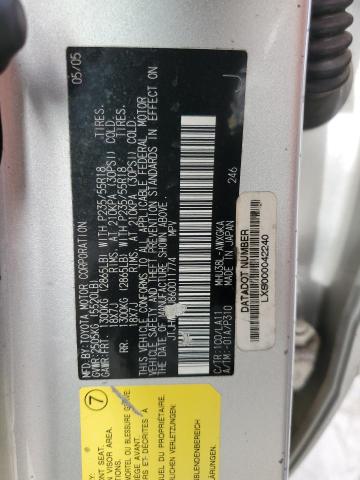 JTJHW31U860011774 - 2006 LEXUS RX 400 SILVER photo 13