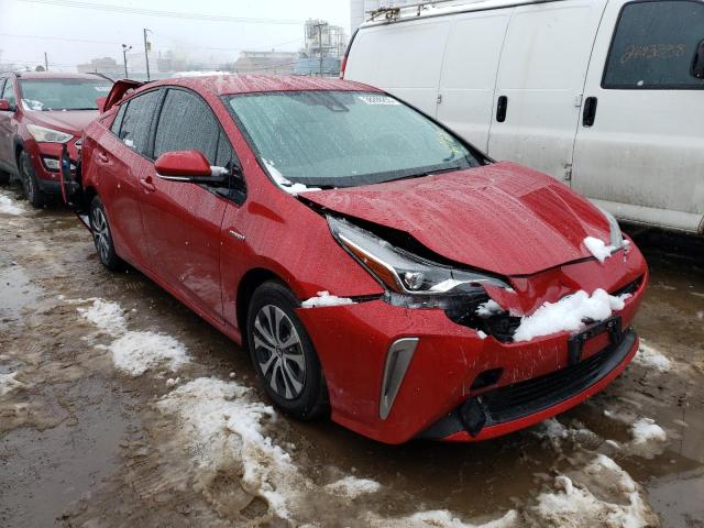 JTDL9RFU7L3019584 - 2020 TOYOTA PRIUS LE RED photo 4