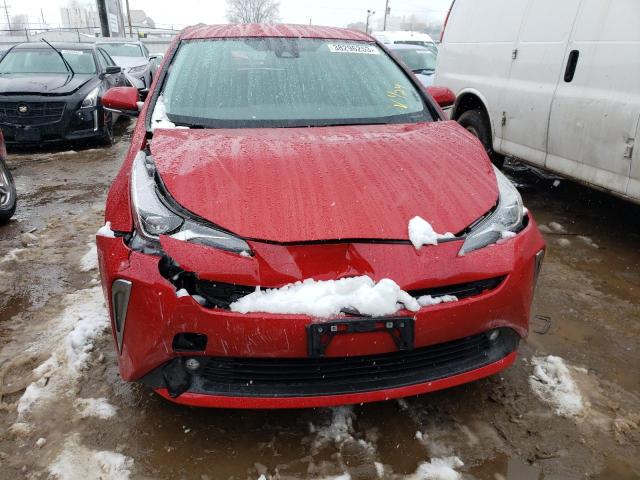 JTDL9RFU7L3019584 - 2020 TOYOTA PRIUS LE RED photo 5