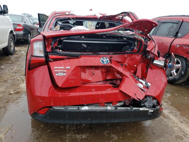 JTDL9RFU7L3019584 - 2020 TOYOTA PRIUS LE RED photo 6