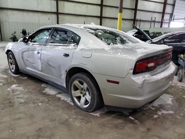 2C3CDXAT4DH677318 - 2013 DODGE CHARGER POLICE SILVER photo 2