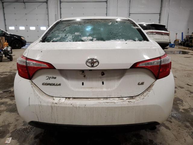 2T1BURHEXGC525519 - 2016 TOYOTA COROLLA L WHITE photo 6